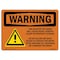 Signmission OSHA Warning Sign, 7" Height, Rigid Plastic, Two-Blocking The Crane Will Cause Death, Landscape OS-WS-P-710-L-12851 - alternate 1